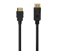 AISENS - A125-0551 - Cable conversor DISPLAYPORT a HDMI, DP/M-HDMI/M, negro, 1.5m