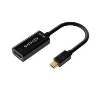 AISENS - A125-0643 - Conversor Mini DP V1.2 a HDMI 4K@30Hz, mDP/M-HDMI A/H, negro, 15cm