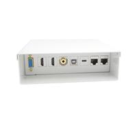 AISENS - A127-0720 - Caja de conexiones audiovisual VG JACK3.5+2xHDMI+1xUSB-B+1xUSB-C+2xRJ45 Cat.6A STP, Blanco