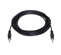 Cable Estéreo Aisens A128-0144/ Jack 3.5 Macho - Jack 3.5 Macho/ Hasta 0.1W/ 10m/ Negro