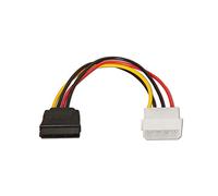 Cable alimentación SATA AISENS A131-0158 16cm 100% cobre Molex 4pin a SATA 15p hembra