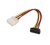 Cable alimentación SATA AISENS A131-0160 Molex 4 pines macho a SATA acodado hembra 16cm 54W RoHS cobre puro