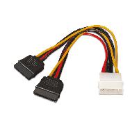 AISENS A131-0161 CABLE DUPLICADOR DE ALIMENTACION MOLEX 4PIN MACHO A 2XSATA HEMBRA 20CM