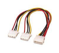 AISENS A131-0164 - Cable Alimentación 4pin/M-2x de 20cm, Color Negro