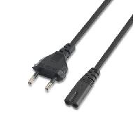 AISENS A132-0173 - Cable Alimentación Forma 8 (CEE7/16/M-C7/H, 1.5 m, Cobre, AWG18) Color Negro