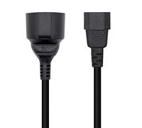 Aisens Cable de alimentación C14 macho a CEE7 hembra 16 A 25 cm Negro