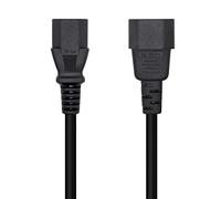 Aisens Cable prolongador alimentación Tripolar C13-C14 10 m 100% cobre puro AWG18 Negro