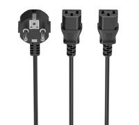 AISENS - A132-0864 - Cable Alimentacion CPU, CEE7/M-2XC13/H, Negro, 1.8M