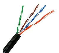 AISENS A133-0213 - Cable de Red Exterior Impermeable RJ45 (Rígido, Bobina de 305 m, Resistente a los Rayos Ultravioleta) Color Negro