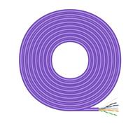 AISENS - A135-0747 - Cable de Red RJ45 LSZH Cat.6 UTP Rigido AWG23 CCA (Aleacion), Violeta, 100M