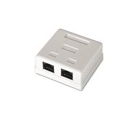 AISENS A139-0302 - Roseta de Superficie RJ45, Color Blanco