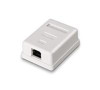 AISENS A139-0303 - Roseta de Superficie RJ45 FTP con 1 Toma, Color Blanco