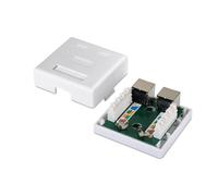 Caja para Toma RJ45 con 2 Conectores FTP Cat6 (Blanco) - AISENS