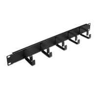 Aisens Organizador de cables A141-0309 19" 1U metálico con 5 anillos negro