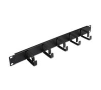 Aisens organizador de cables metalico con 5 anillos - 19" 1u - negro