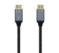 AISENS A149-0434 Cable DISPLAYPORT V1.4 8K@60Hz, DP/M-DP/M, gris/negro, 0.5m