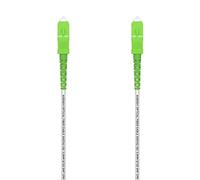 AISENS A152-0493 Cable fibra óptica latiguillo G657A2 3.0 9/125 SMF simplex Dca LSZH, SC/APC-SC/APC, 1.0m, Blanco