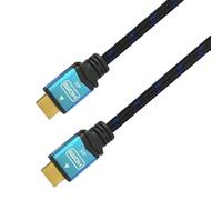 AISENS Сable, HDMI, 2.0, Premium alta velocidad / HEC, 4k@60 Hz, 18 Gbps, A/M-A/M, Negro/Azul, 5.0 m