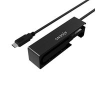 AISENS - Adaptador ASE-35C02B SATA a USB-C USB 3.0/USB3.1 GEN1 para Discos Duros 2.5"" y 3.5"" con Alimentador, Negro
