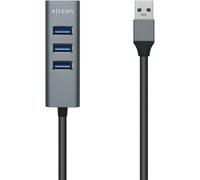 Aisens Hub USB A106-0507 – USB 3.0, 4 puertos, aluminio, conector A macho a 4x A hembra