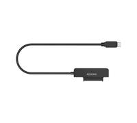 Adaptador 2.5 USB-C 3.1 Gen1 AISENS ASE-25C04B ABS Negro compacto UASP LED