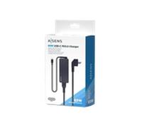 Cargador de Portátil Aisens ASCH-1PD65D-BK/ 1xUSB Tipo-C/ 65W