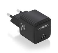 AISENS - ASCH-25W1P013-BK - Cargador GAN 25W, 1XUSB-C PD3.0 QC4.0, Negro