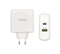 AISENS - ASCH-2PD30QC-W - Cargador PD 3.0 30W 1XUSB-C, QC3.0 18W 1XUSB-A, 48W, Blanco