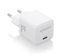 Aisens ASCH-30W1P035-W Cargador GaN 30W 1xUSB-C PD3.0 QC4.0 Blanco