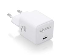 Aisens Cargador de pared GaN ASCH-30W1P035-W 30W 1x USB-C PD3.0 QC4.0 Blanco