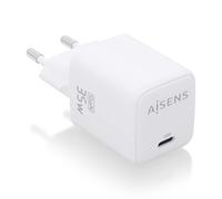 AISENS - ASCH-35W1P016-W - Cargador GAN 35W, 1XUSB-C PD3.0 QC4.0, Blanco