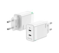 Aisens ASCH-45W2P005-W Cargador GaN de Pared 2xUSB Tipo-C 45W Blanco