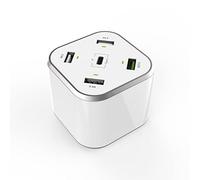 AISENS ASCH-5PQC-W Cargador 5 Puertos 3XUSB-A 1XUSB-C 1XUSB QC, Blanco