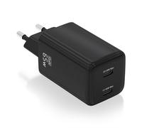CARGADOR AISENS GAN 65W 2XUSB-C PD3.0 QC4.0 NEGRO