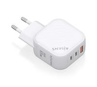 AISENS - ASCH-65W3P026-W - Cargador GAN 65W, 2XUSB-C PD3.0 QC4.0, 1XUSB-A QC3.0, Blanco