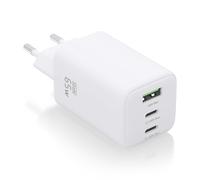 AISENS - ASCH-65W3P041-W - Cargador GAN 65W, 2XUSB-C PD3.0 QC4.0, 1XUSB-A QC3.0, Blanco