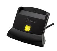 Aisens Lector de DNI y tarjetas ASCR-SN04CSD-BK - USB Tipo-C, SD/MicroSD/SIM - Negro