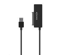 AISENS - ASE-35A01B - Adaptador para Disco Duro 2,5"/3,5" SATA A USB-A USB 2.0/3.0/USB3.1 GEN1, Negra