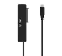 Aisens Adaptador SATA a USB-C ASE-35C02B USB 3.0/3.1 Gen1 2.5"/3.5" con alimentador Negro