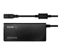 Aisens Cargador 65 W automático universal para portátil 9 conectores + USB-A QC 3.0