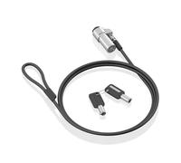 Cable de seguridad AISENS ASLK-D45K06-BK NANO 1.5m acero cerradura de llave portátil