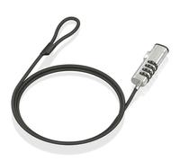 Aisens Cable de seguridad NANO ASLK-D50N05-BK para portátiles 1,5 m cerradura combinación negro