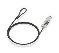 Aisens Cable de seguridad NANO ASLK-D50N05-BK para portátiles 1,5 m cerradura combinación negro