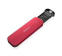 AISENS - ASM2-027RED caja para disco duro externo Caja externa para unidad de estado sólido (SSD) Rojo M.2