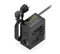 AISENS - ASPC-500SFX-PSEBK - Fuente ALIMENTACION SFX 500W con Cable DE ALIMENTACION OEM, Negra