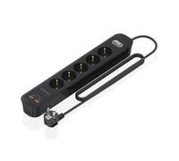 Regleta con interruptor aisens a154-0536/ 5 tomas de corriente/ 2 usb - 2 usb tipo-c/ cable 1.4m/ negro