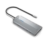 AISENS - ASUC-12P005-GR - USB-C Dock 12 En 1, USB-C A 2xHDMI, 1xRJ45, 3xUSB-A, 2xUSB-C, 1xUSB-C PD, 1xAudio, 1xSD, 1xMicro SD, Gris, 30cm