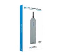 Docking USB Tipo-C Aisens ASUC-4P002-GR/ 1xHDMI/ 2xUSB/ 1xUSB Tipo-C PD/ Gris