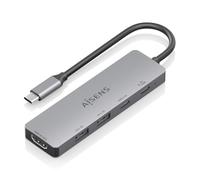 AISENS - ASUC-5P028-GR - USB-C Dock 5 EN 1, USB-C A 1xHDMI 2xUSB-A 1xUSB-C 1xUSB-C PD, Gris, 15CM