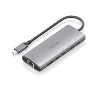 AISENS - ASUC-6P030-GR - USB-C Dock 6 EN 1, USB-C A 1xHDMI, 1xRJ45, 1xUSB-A 10G, 2xUSB-C 10G, 1xUSB-C PD, Gris, 20CM